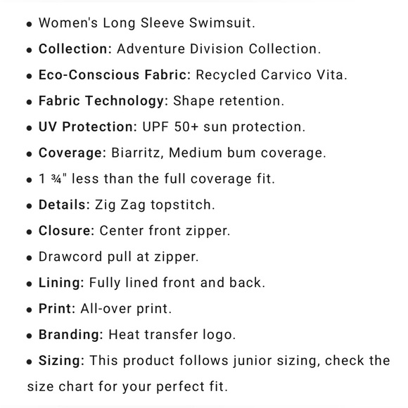 Billabong ADiv Long Sleeve Swimsuit - Picture 8 of 9